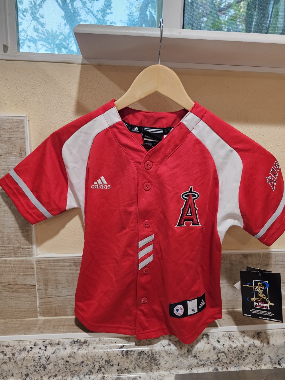 Adidas Kids' Los Angeles Angels Red Baseball Jersey